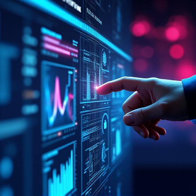 Panel de control de inteligencia artificial en marketing